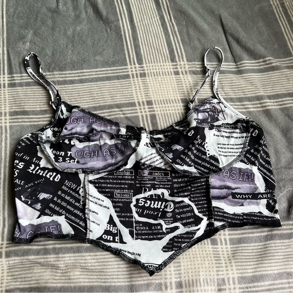 Newspaper Cami Top